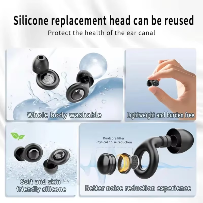 Silicone Ear Plugs Sleep Noise Cancelling Reusable Hearing Protection anti Noise Earplugs for Concerts Travel Sleeping Ear Plug